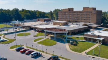 Exterior photo of ECU Health North Hospital.