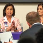 Dr. Niti Armistead speaks during a C-Suite Round Table event at East Carolina Heart Institute.