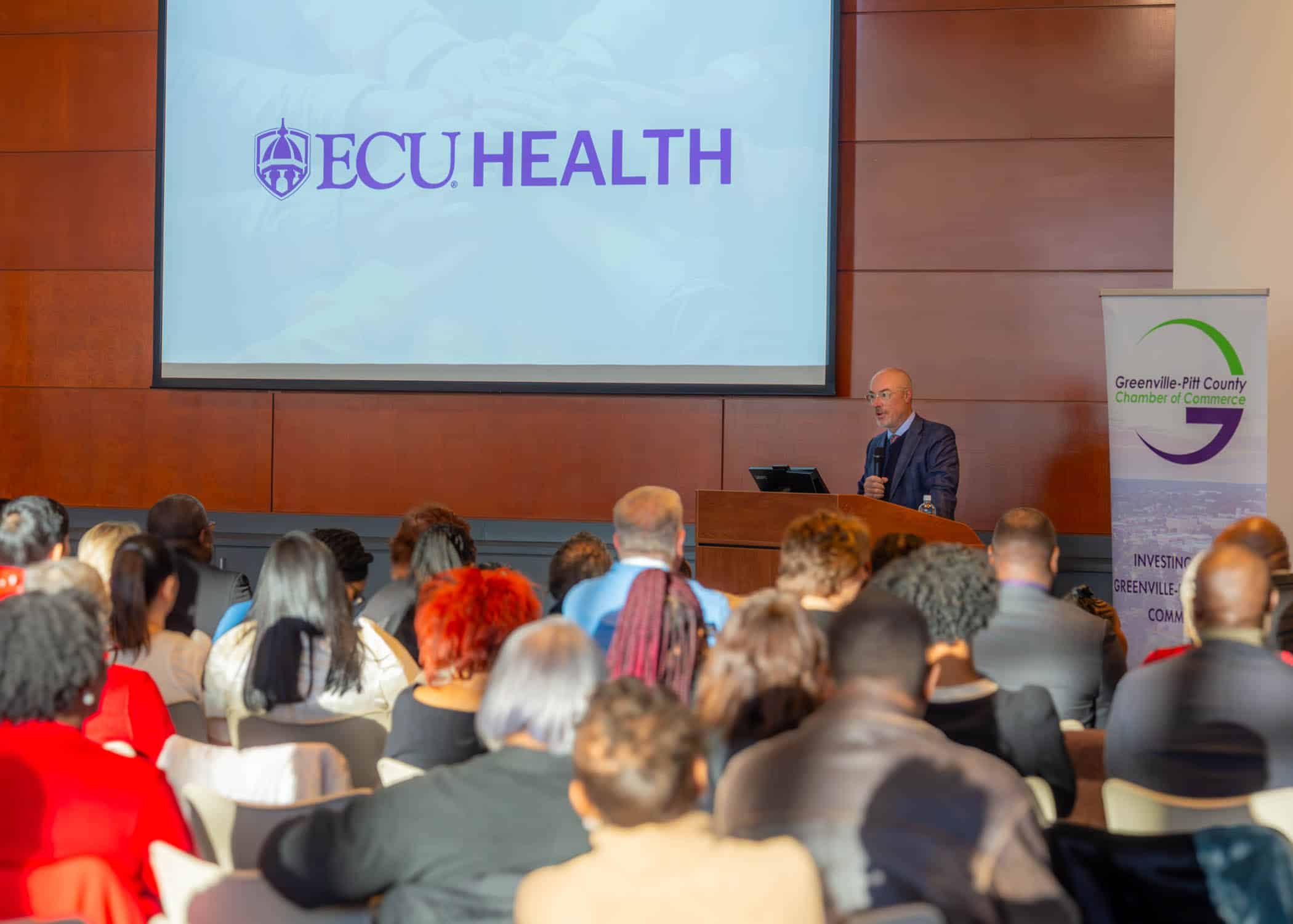 ECU Health COO Brian Floyd speaks during the 28th annual Community Unity Breakfast in Greenville