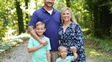 The Martin family poses for a photo