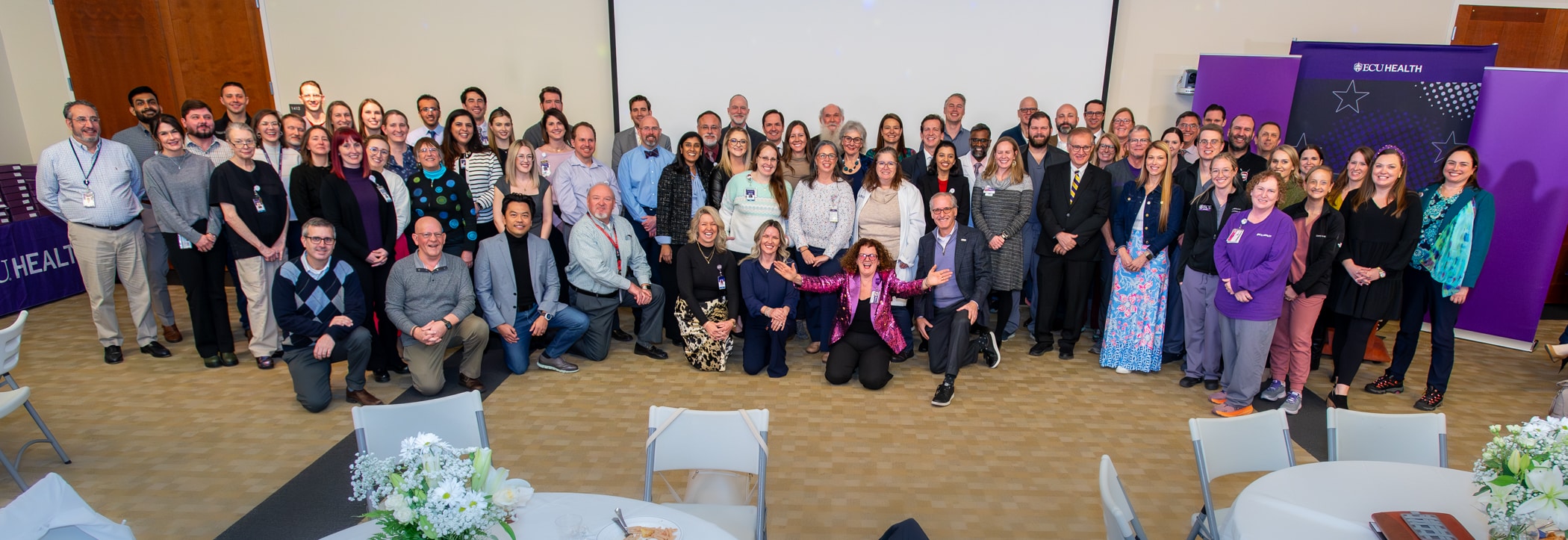 All providers in attendance for the Provider Patient Choice Awards luncheon gather together for a photo.